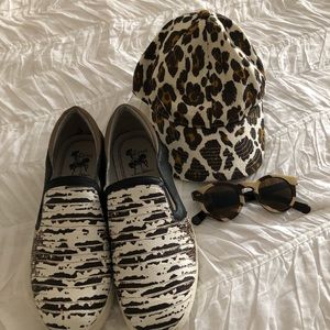 CIRCUS SAM EDELMAN FAUX-REPTILE SLIP-ON SNEAKERS